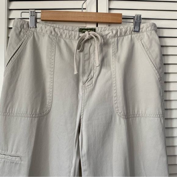 Vintage Eddie Bauer Cargo cotton pants tan 10 - Picture 5 of 10